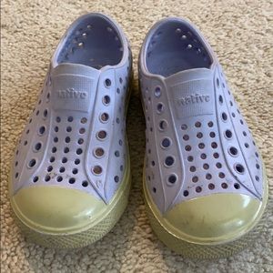 Girls Purple Native Jefferson Water Slip-On Shoes